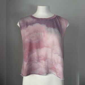 Wildfox Pink Cloud-Print Sleeveless Tank